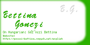 bettina gonczi business card